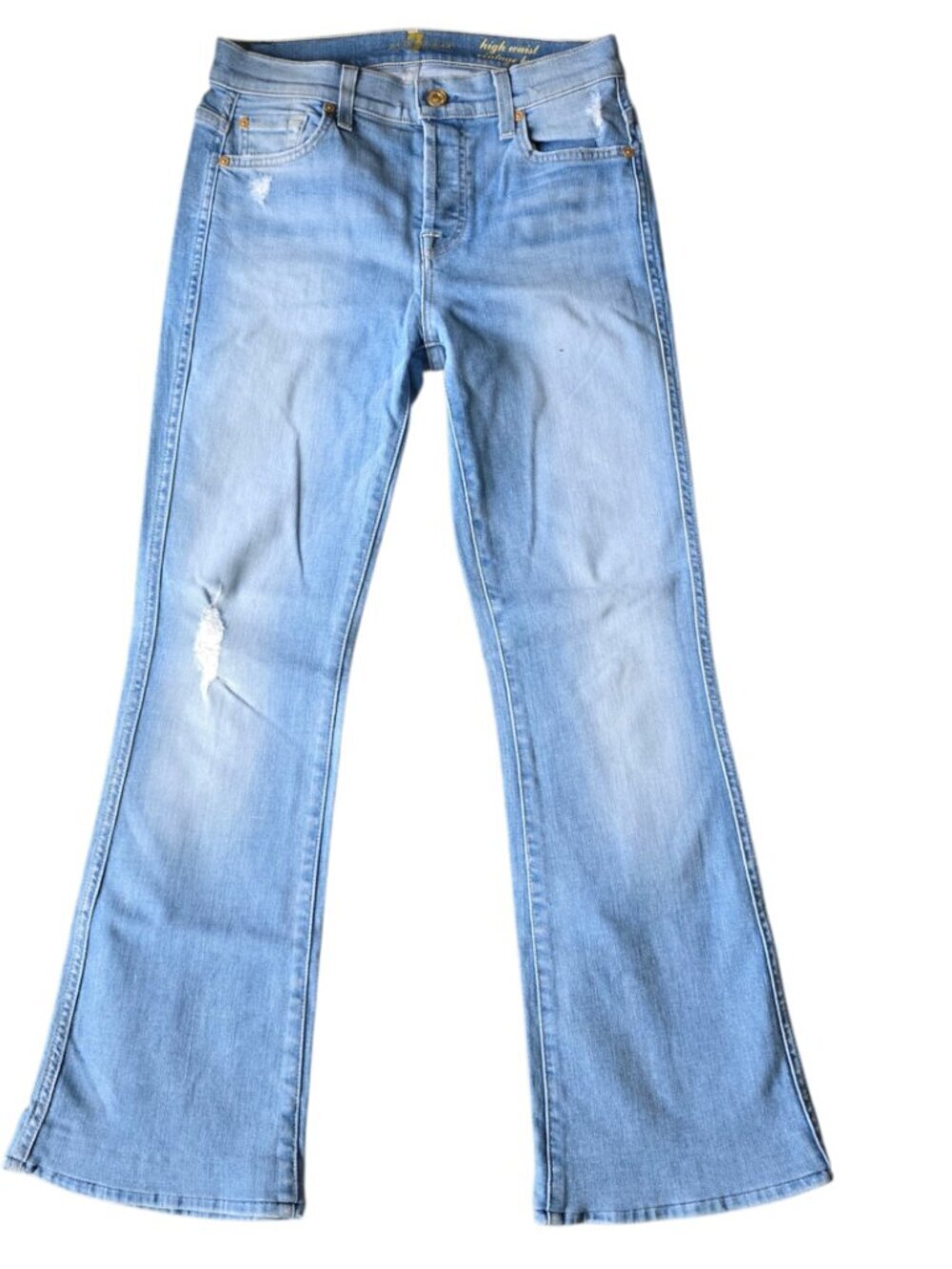7 for all  Mankind High waist Vintage Bootcut Blue Jeans. Size 25